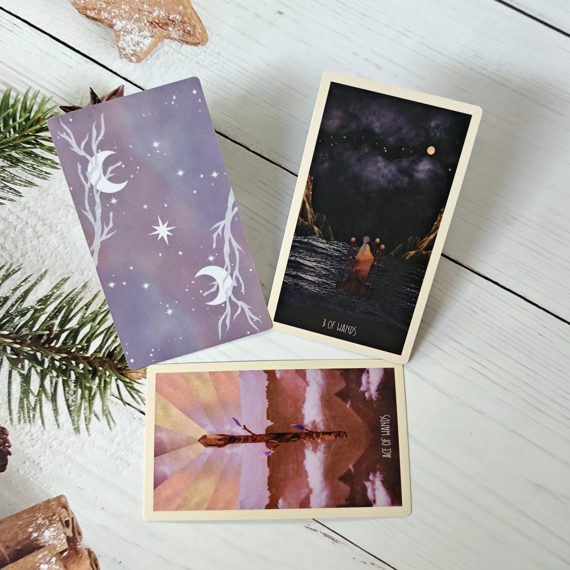 ✨ The Star Seeker Tarot Deck – 78 Cards Beginner Friendly Cosmic & Mystical Theme Compact 12 x 7 cm Includes 100-Page Guidebook Board Game & Divination Deck for Adults