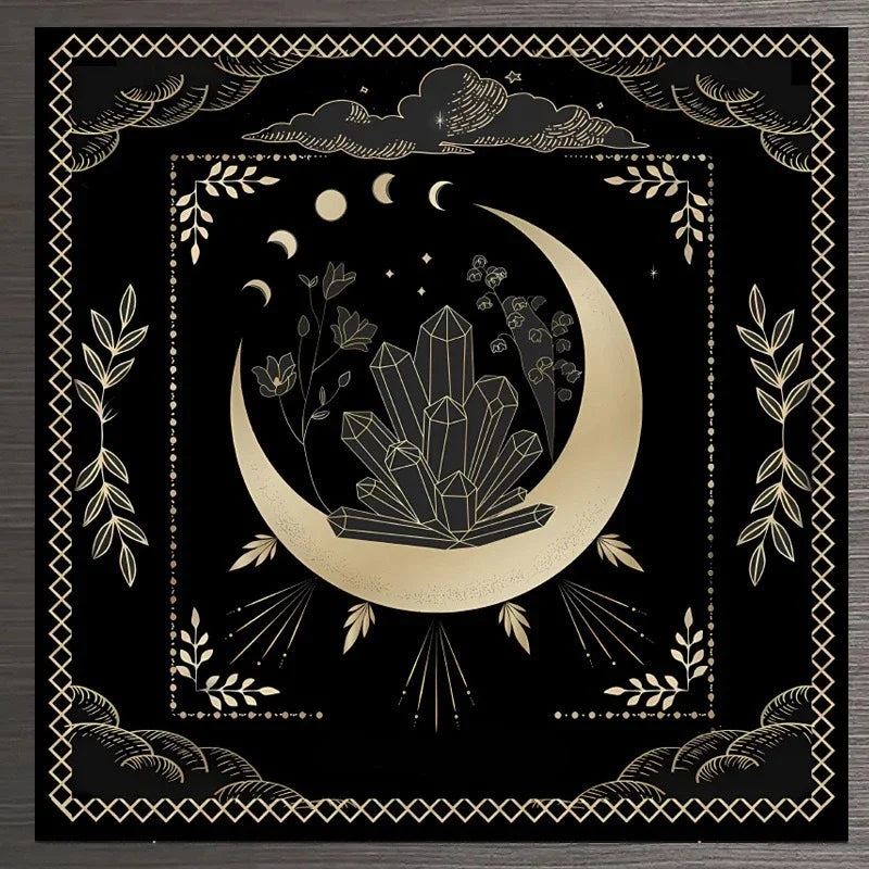 🃏 Mandala Tree of Life Tarot Tablecloth – Sea Velvet Square Butterfly Altar Cloth for Tarot Readings, Terrace Dining & Multi-Purpose Mystic Decor 041