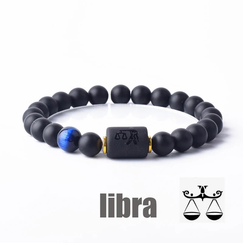 ✨ Zodiac Sign Bracelet Homme 12 Constellation Bangles – Adjustable Unisex Astrology Jewelry | Gemini, Virgo, Leo, Libra & More | Perfect Friendship Gift 35 8mm Beads
