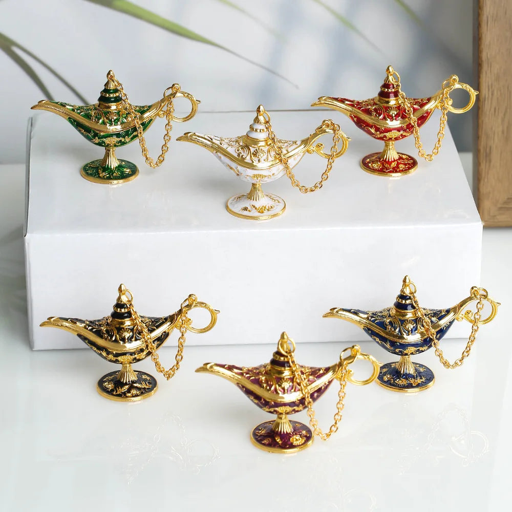 🕌 Aladdin Lamp Desktop Ornament – Vintage Style Decorative Craft for Living Room, Study Room & Bedroom | Perfect Holiday Gift | Free Shipping