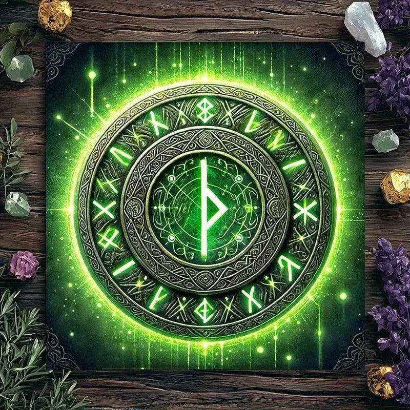 🃏 VIKAMA Mystic Rune Aura Tarot Tablecloth – Astrology-Themed Altar Cloth & Event Placemat for Tarot Readings and Desktop Decoration