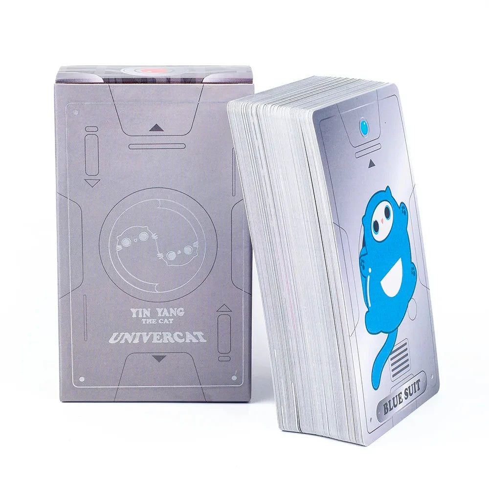 🐱 Yin Yang The Cat Univercat Tarot Deck – 83 Magical Cards | English Edition | Divination & Family Board Game Set