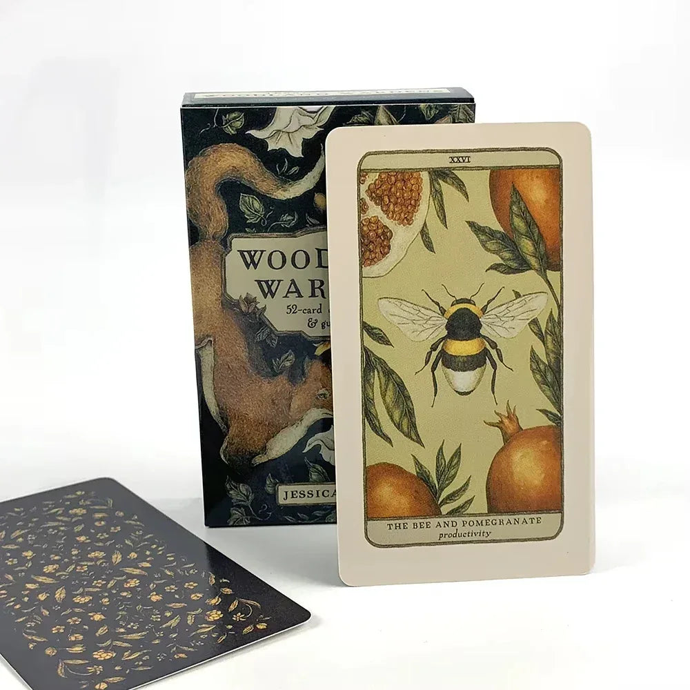 🌲Woodland Wardens Oracle Deck – 52-Card English Oracle Deck & Guidebook for Divination, Fate, and Social Tarot Games