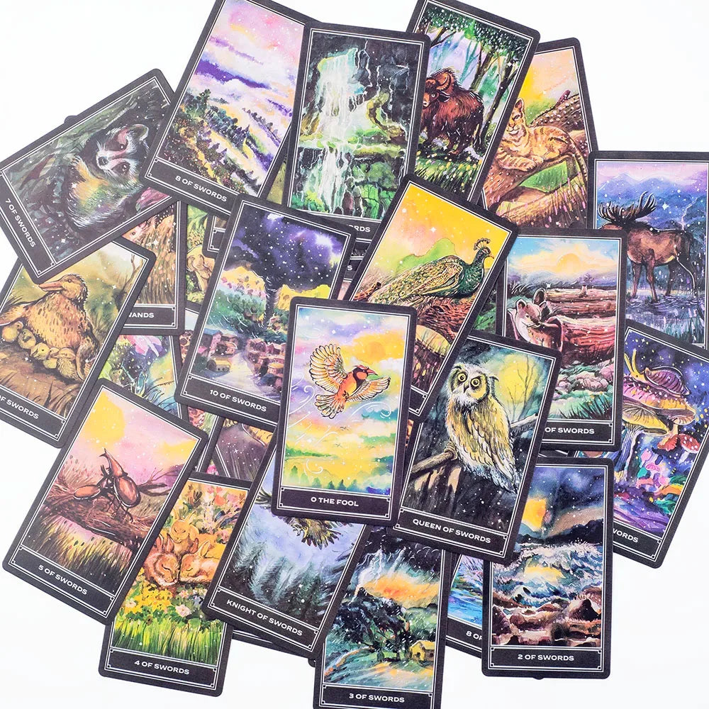Enchanting Earth Nature-Inspired Tarot Deck for Intuitive Guidance and Self-Discovery - 80-Card Divination Board Game