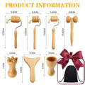 Wood Therapy Face Massager – Face Lifting Maderoterapia Gua Sha Wrinkle Remover, Skin Scraper, Anti-Cellulite Neck Lift Beauty Tool﻿ 1 set (7pcs)