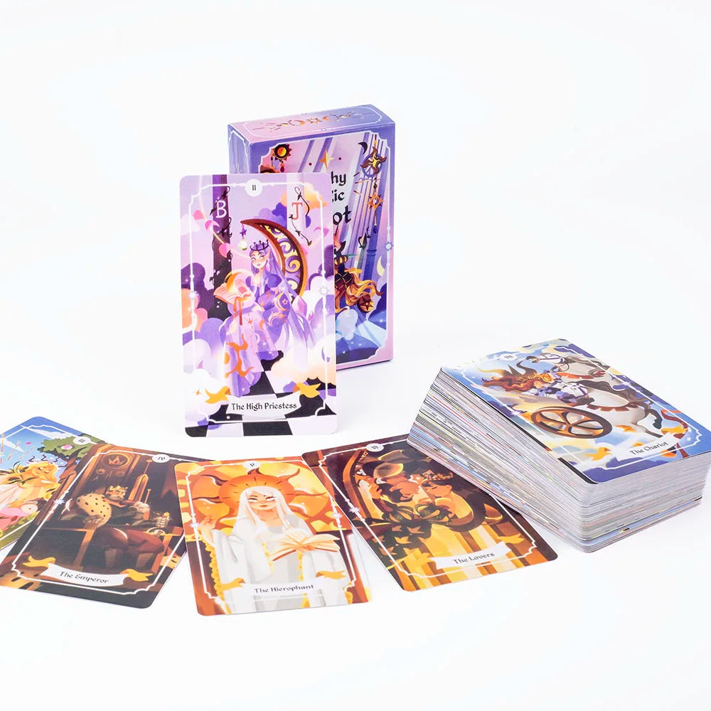 🃏 Witchy Magic Tarot Deck – A 78-Card Deck with Magical and Charming Illustrations for Divination and Board Games