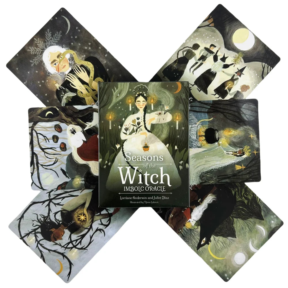 ❄️ Seasons of the Witch: Imbolc Oracle – Spiritually Inspired 44-Card Deck with Gilded Edges and Comprehensive Guidebook