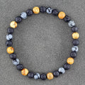 ✨ Natural African Pine Stone Beaded Bracelet – Authentic Picture Stone Bohemian Bangle for Men & Women – Volcanic Elastic Jewelry, Perfect Friendship Gift 28