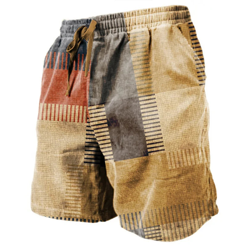 ☁️ The 3D Terry-Luxe Masterpiece: Premium Men's Casual Graphic Shorts – High-Definition Digital Print, Ultra-Soft Breathable Micro-Terry Fabric, and Mid-Rise Elastic Drawstring Waist (Daily & Holiday Ready)
