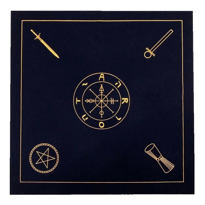 🃏 Mandala Tree of Life Tarot Tablecloth – Sea Velvet Square Butterfly Altar Cloth for Tarot Readings, Terrace Dining & Multi-Purpose Mystic Decor 040