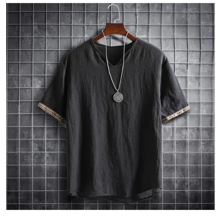 ✨ The Seoul Minimalist: Premium Men’s Plus Size Hawaiian Shirt (M-5XL) – Ultra-Lightweight Solid Color Fabric, Korean "Clean Fit" Aesthetic, and Breathable Short-Sleeve Casual Button-Down Mens Shirts Black