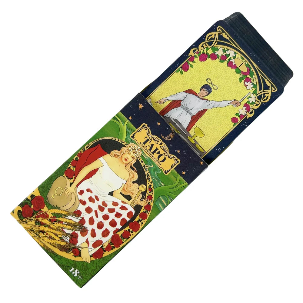 🌿 Russian Pagan Tarot Deck "ЯЗЫЧЕСКОЕ ТАРО" – Rich 78-Card Deck Featuring Pagan Mythology, Spiritual Visions, and Symbolic Art for Divination and Social Fun