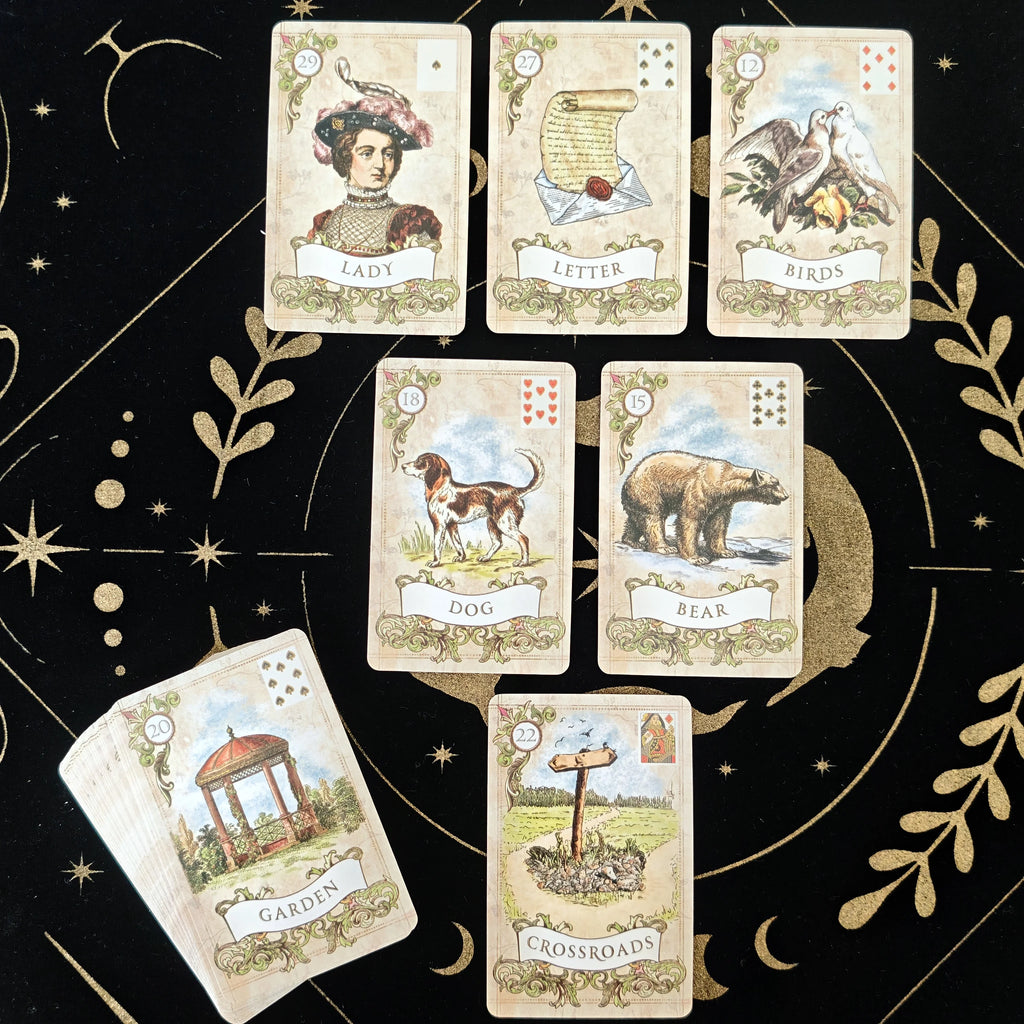 Old Style Lenormand Cards - 38-Card English Oracle Deck for Beginners and Divination