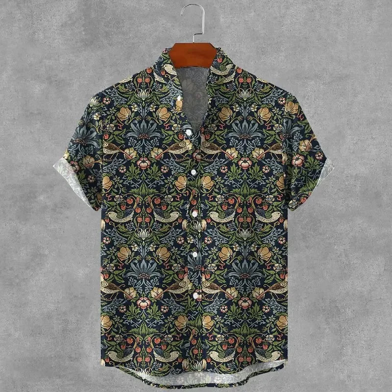 🌊 The Deep-Sea Medusa Edition: Premium Men’s 3D Jellyfish Linen Shirt – High-Definition Surrealist Graphic Print, Breathable Organic Cotton-Linen Blend, and Sophisticated Modern-Fit Holiday Button-Down OE761