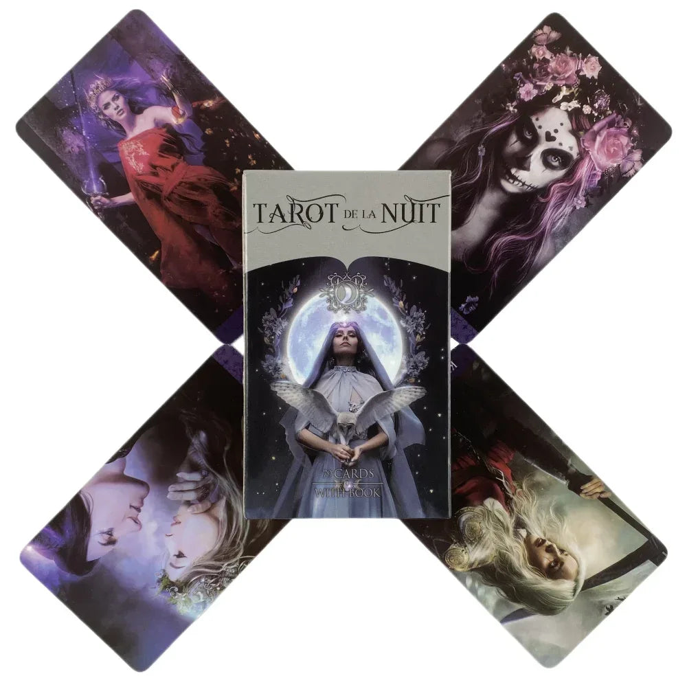 Tarot De La Nuit – 79-Card Tarot Card Deck for Divination, Board Games, and Parties