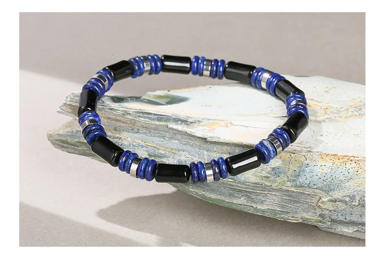 🐯 Natural Yellow Tiger Eye Tube Bracelet: Modern Cylinder Stone Bangle with Stainless Steel – Wealth, Confidence & Energy Jewelry for Men & Women