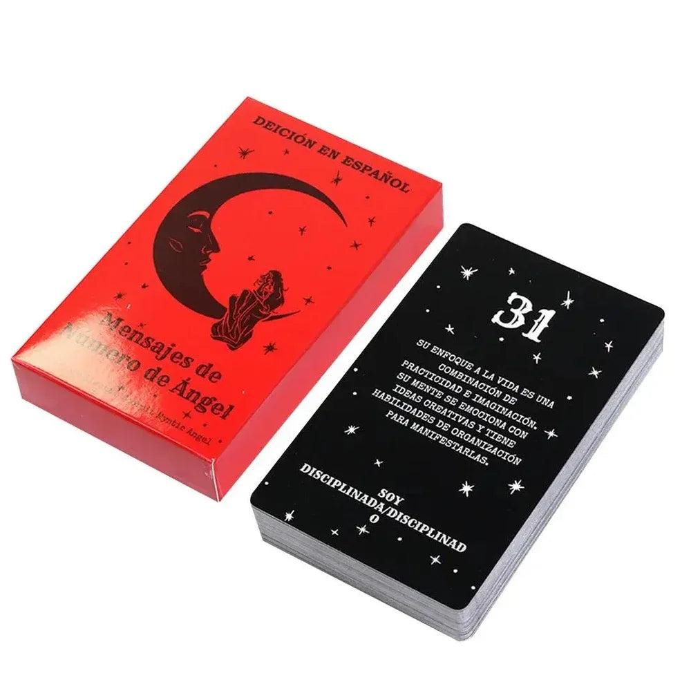 🌟Angel Number Messages Tarot Cards – 53-Card Oracle Deck for Spiritual Guidance, Family Fun & Divination