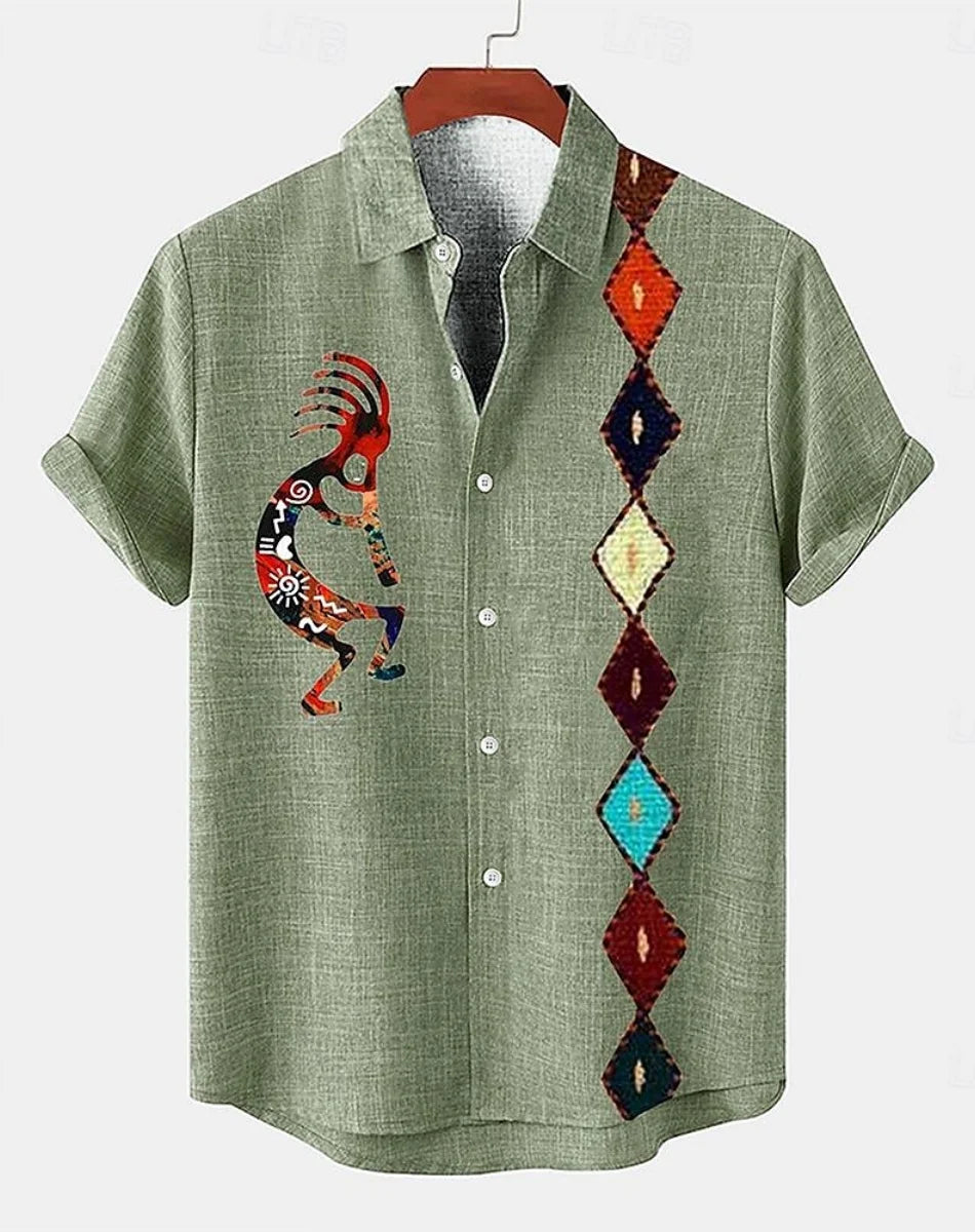 🌿 The Absolute Pure Linen 100%: Men’s Premium Urban-Outdoor Shirt – Short-Sleeve Modern Casual Button-Down, 100% Organic Flax Linen, Ultra-Breathable Performance Streetwear KL956