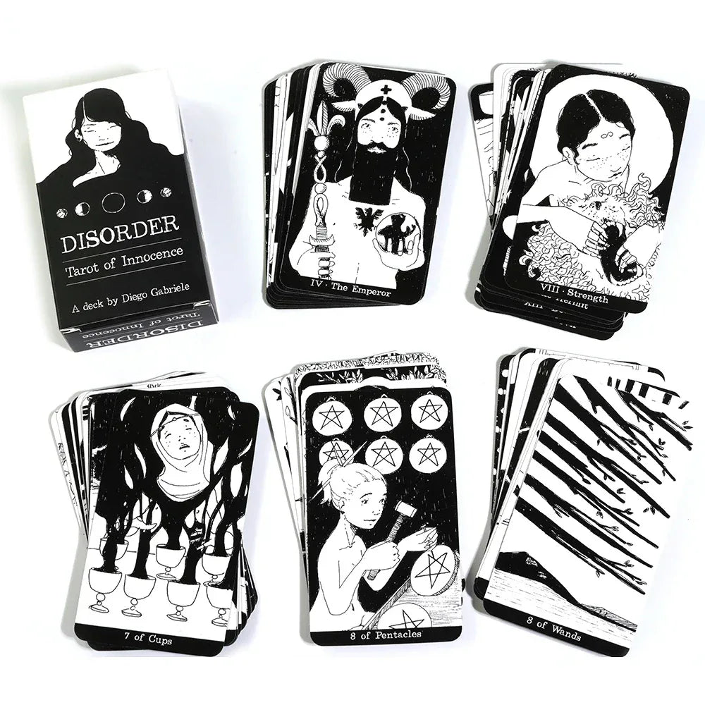 🖤 Disorder Tarot of Innocence Deck – 78 English Edition Cards | Divination, Oracle & Board Game Hybrid | 65 x 118 mm