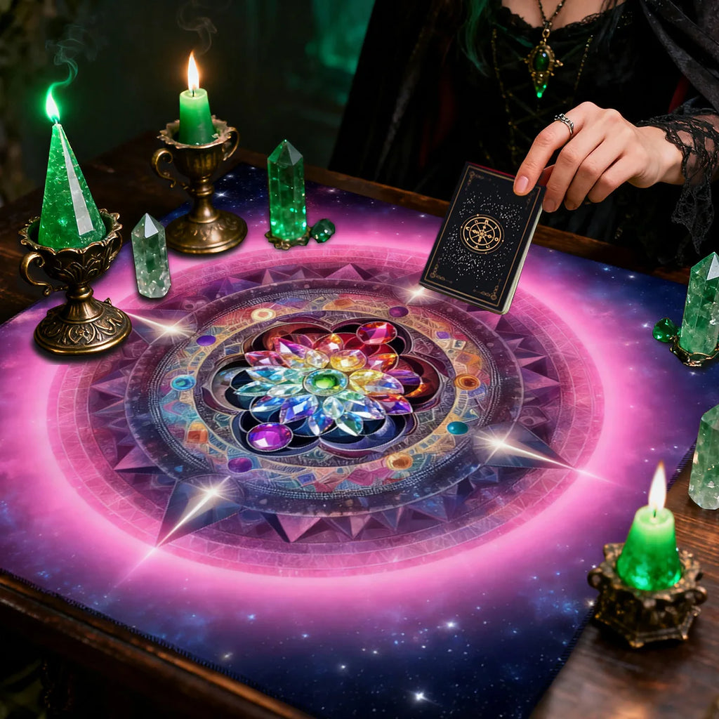 1pcs Elemental Chakra Decorated Tarot Tablecloth Altar Ritual Cloth A Gift For Tarot Enthusiasts Astrological Decoration