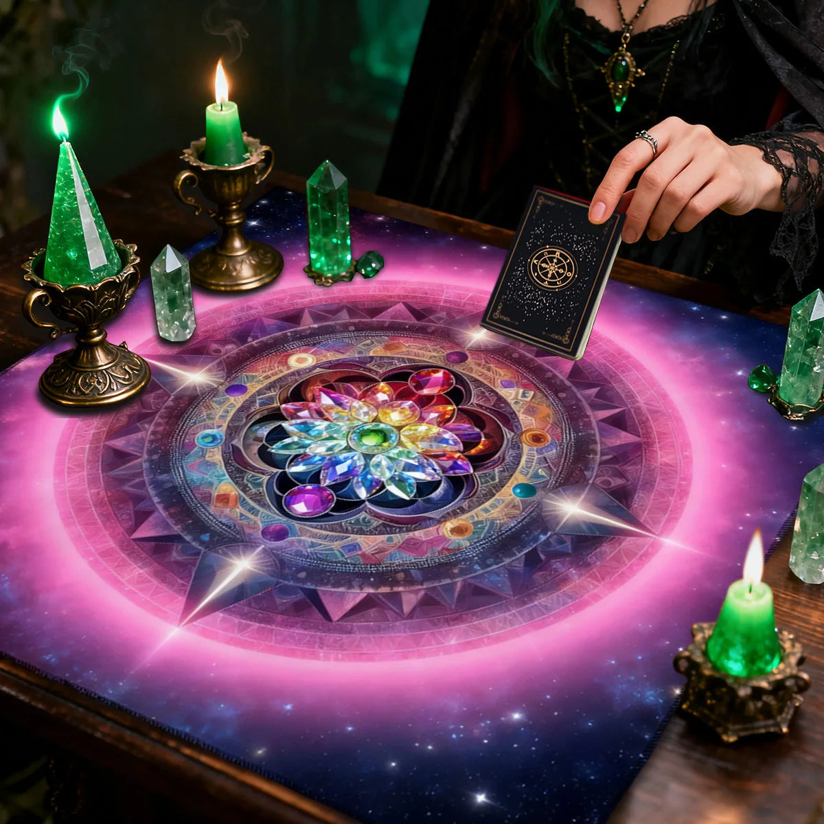 1pcs Elemental Chakra Decorated Tarot Tablecloth Altar Ritual Cloth A Gift For Tarot Enthusiasts Astrological Decoration