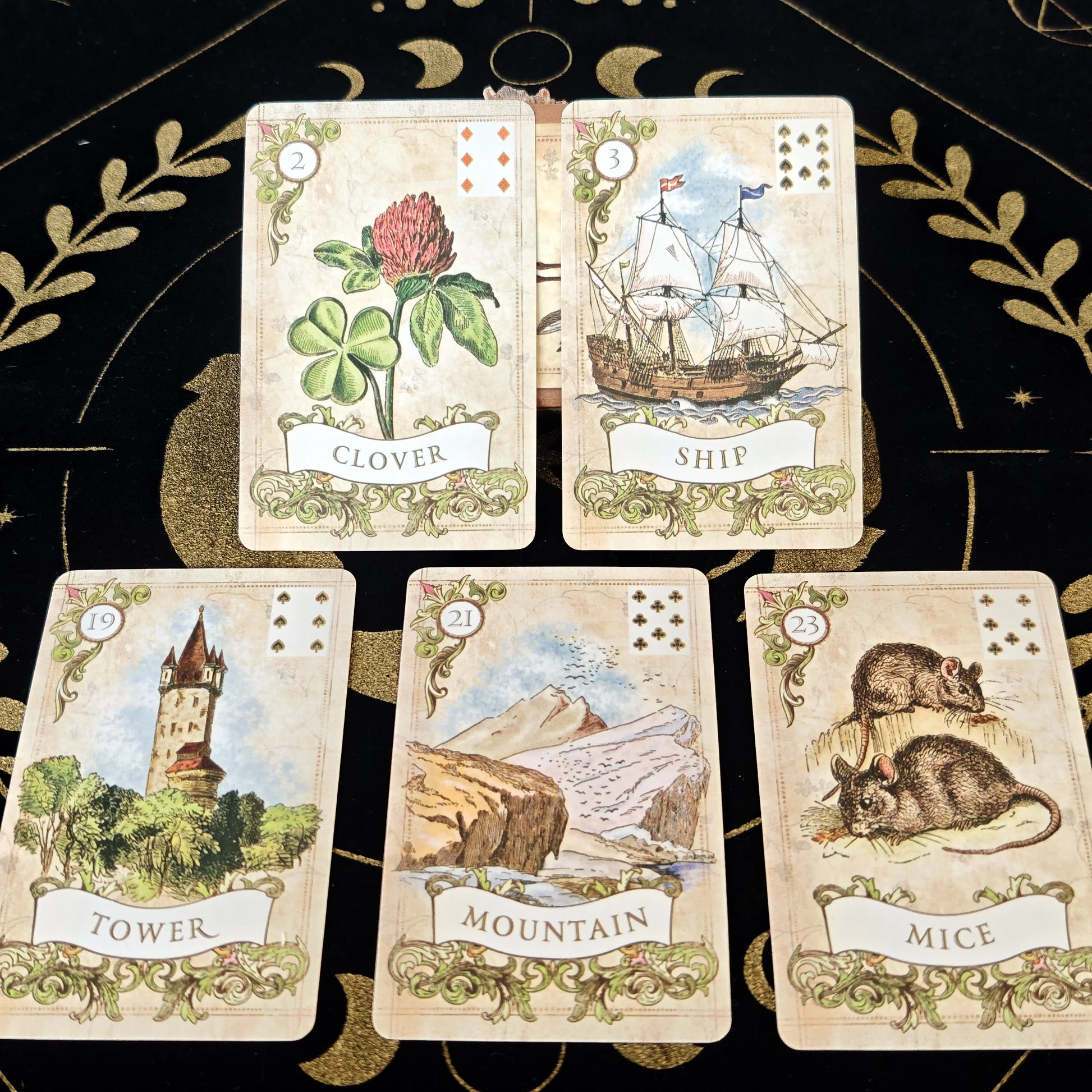 Old Style Lenormand Cards - 38-Card English Oracle Deck for Beginners and Divination