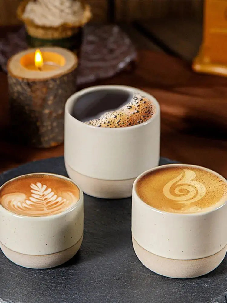 ☕ New Porcelain Double-Walled Vacuum Insulated Coffee Mugs Set – Heat Resistant, Unbreakable Small Cups | Free Shipping