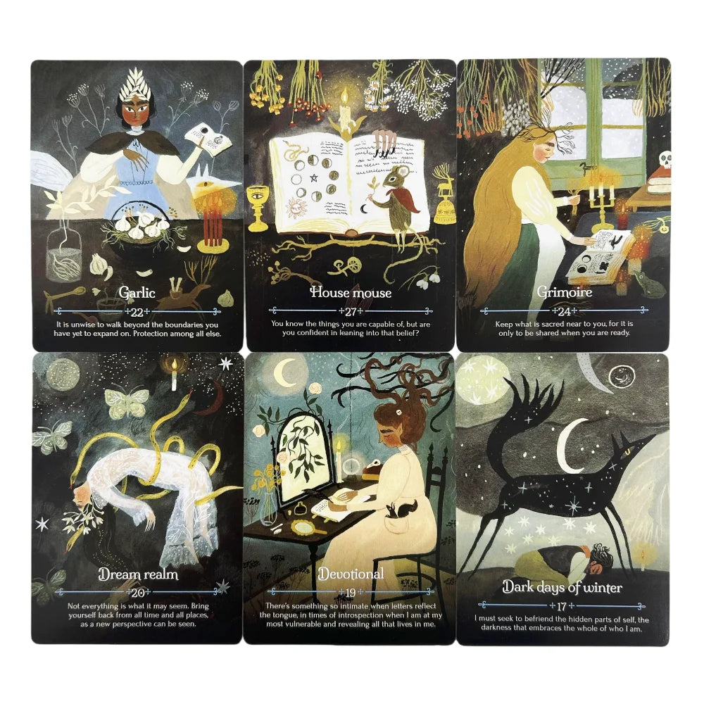 ❄️ Seasons of the Witch: Imbolc Oracle – Spiritually Inspired 44-Card Deck with Gilded Edges and Comprehensive Guidebook