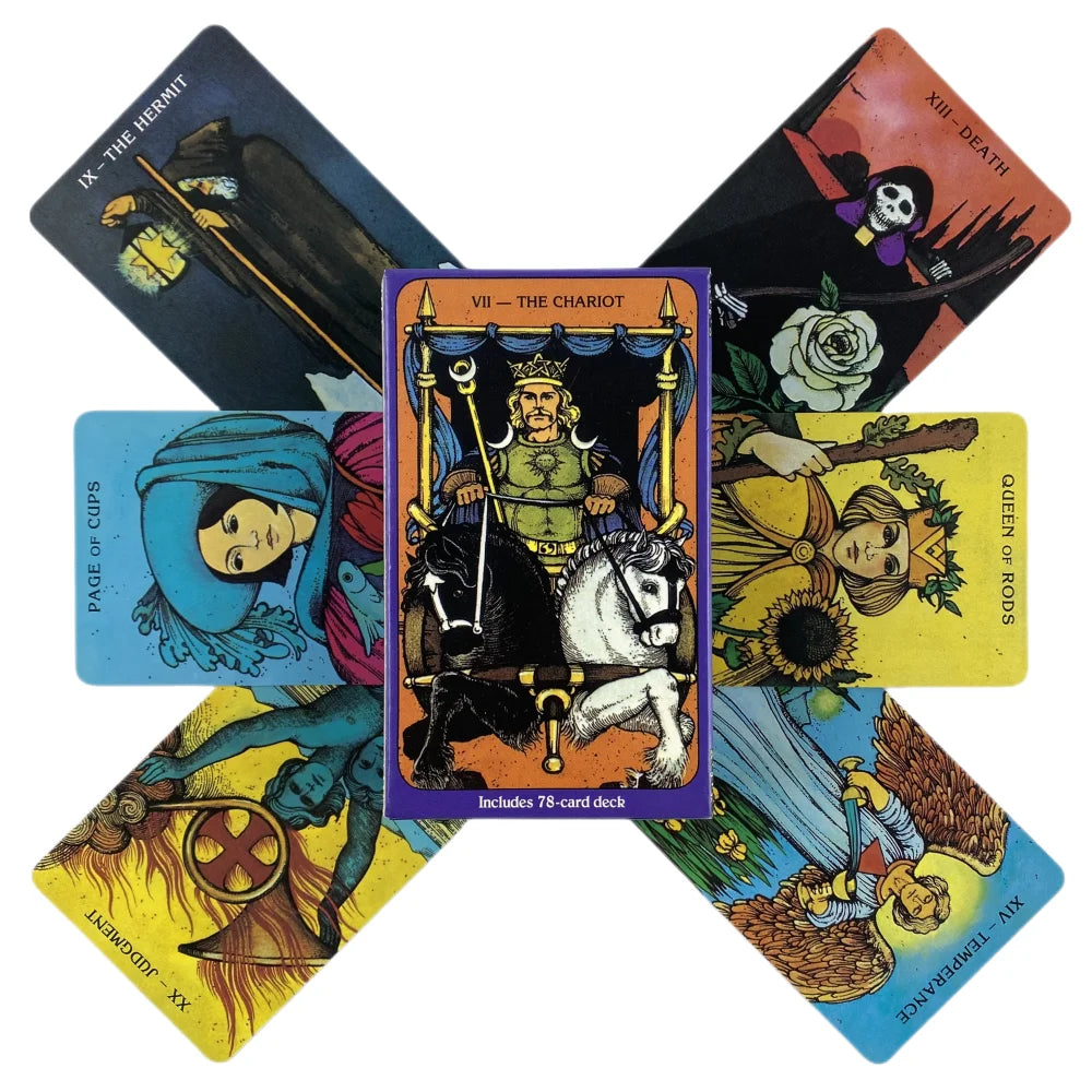 Morgan Greer Tarot Deck – 78 Cards | English Edition | Vibrant Rider-Waite Inspired Tarot for Precognition & Divination Entertainment