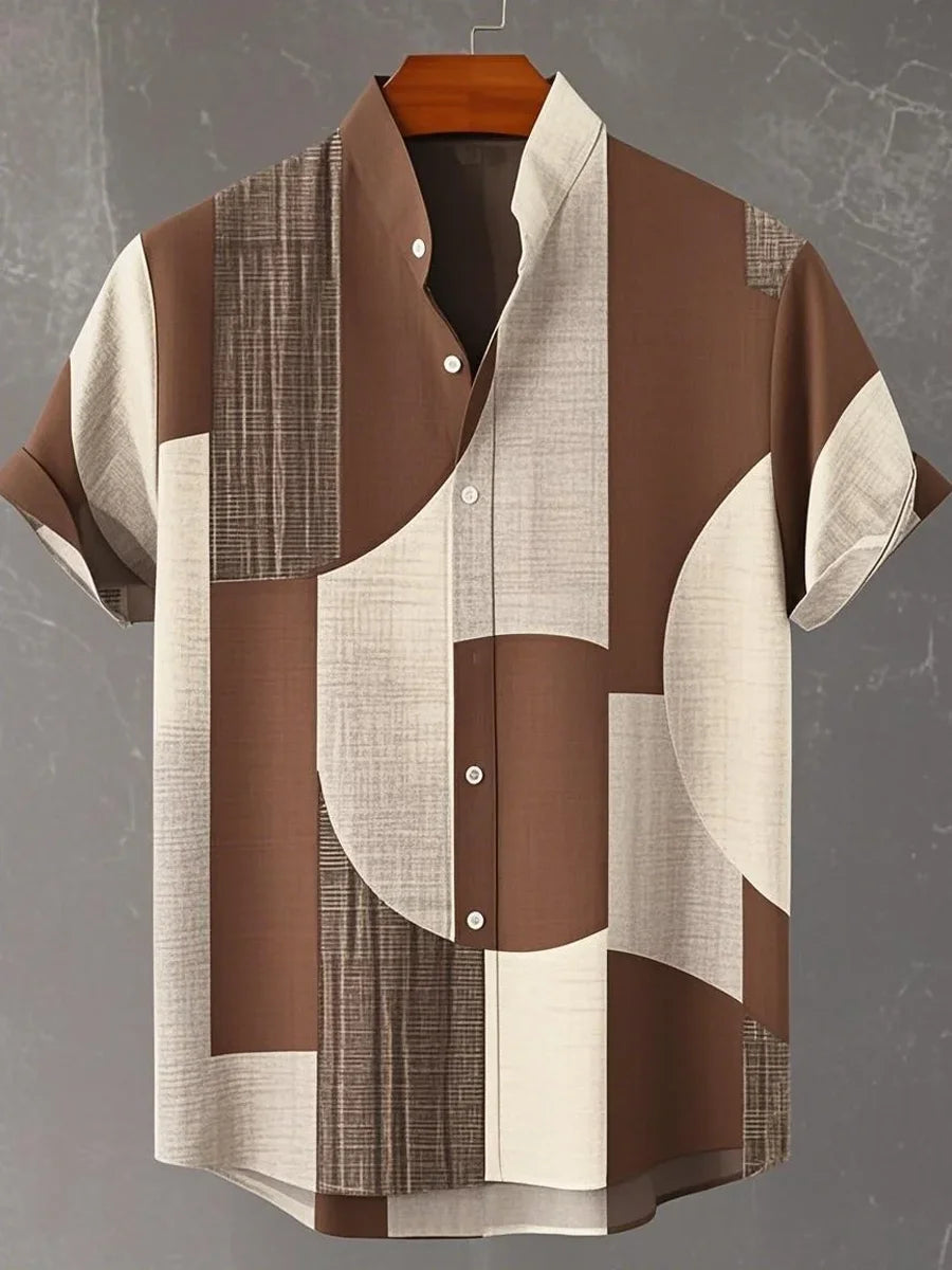 🎉 The Chromatic Horizon 3D Masterpiece: Best-Selling Men's Designer Hawaiian Shirt – High-Definition Multi-Color Print, Breathable Premium Linen-Blend, and Sophisticated Outdoor Party Silhouette DXYM-OL11