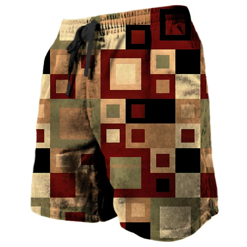 ☁️ The 3D Terry-Luxe Masterpiece: Premium Men's Casual Graphic Shorts – High-Definition Digital Print, Ultra-Soft Breathable Micro-Terry Fabric, and Mid-Rise Elastic Drawstring Waist (Daily & Holiday Ready)