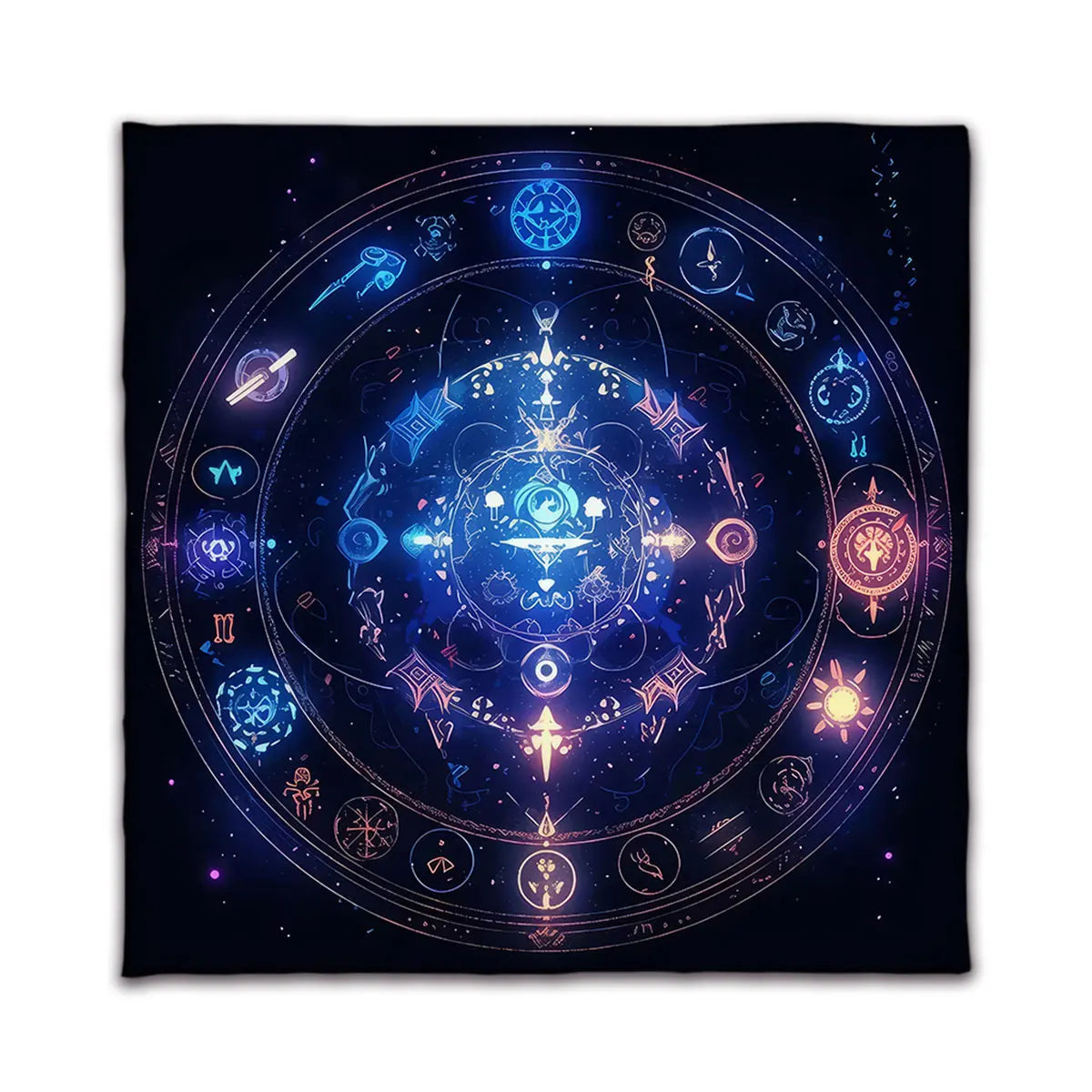 🌌Divination With Tarot Tablecloth | Cosmic Star Astrology Decorated Altar Cloth – Rune & Astrology Oracle Board Game Mat TLB (654)
