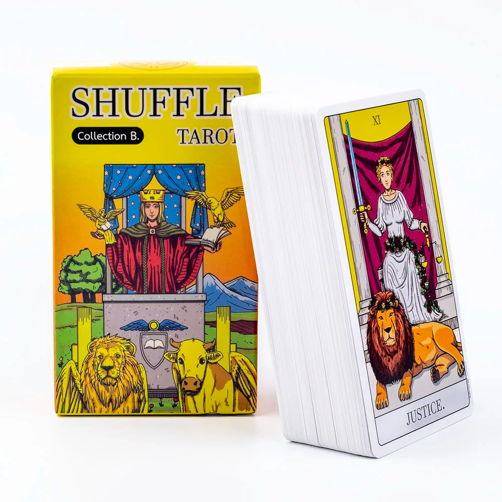 🔮 Shuffle Tarot Collection B – Shuffled World of RWS Tarot Deck | 80 Cards | Rider Waite Smith Inspired | Compact 10.3 x 6 cm | Creative Storytelling Divination Tool | Board Game Compatible
