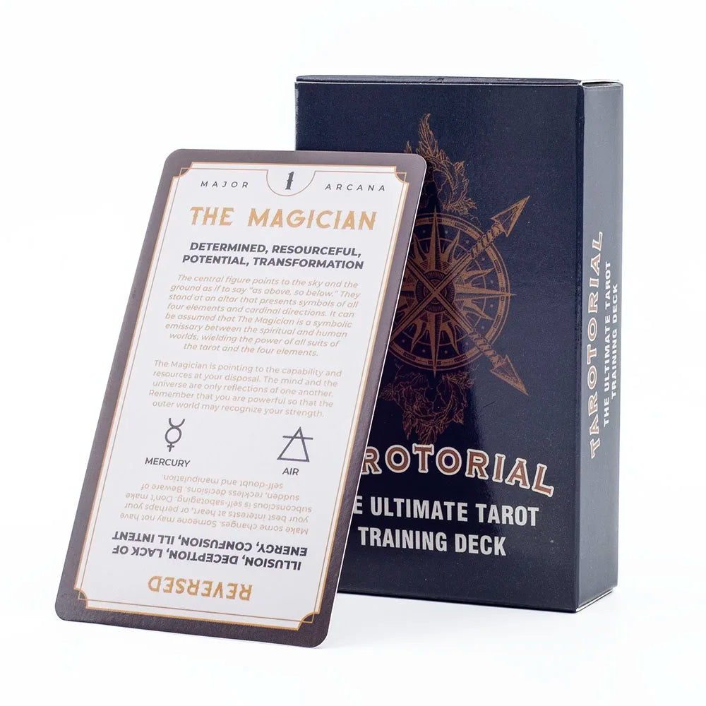 Meaning Tarot Cards Fortune Telling Divination Cards English Version 78 Card Deck Beginner Learning Deck for Board Playing Games TK35K