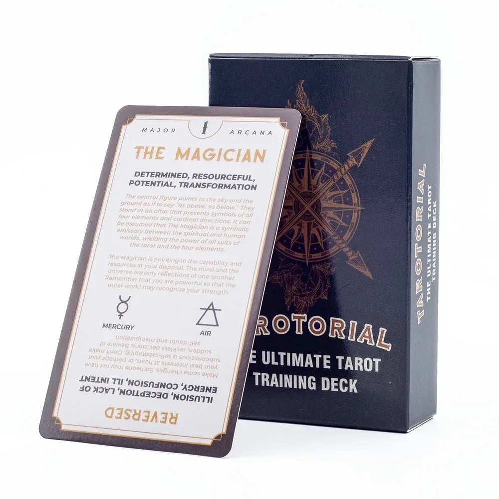 Meaning Tarot Cards for Fortune Telling - 78 Card English Deck for Beginners & Board Games - Ideal Tarot Cards for Beginners TK35K