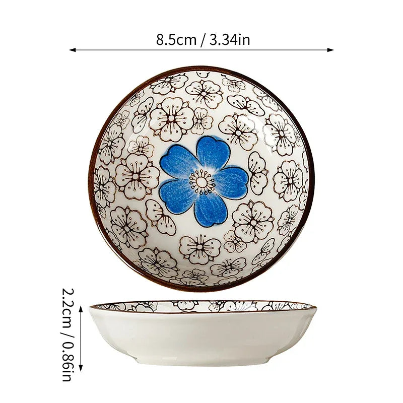 🍣 6pcs Japanese Mini Ceramic Plates – Elegant Barbecue, Sashimi & Sushi Dipping Sauce Dishes | Home, Desktop, Snack & Dessert Set | Free Shipping