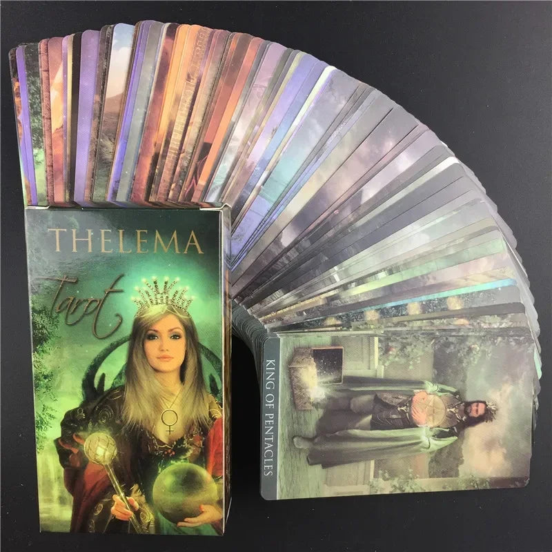 🔮 Thelema Tarot Deck – 78 Cards | Family Party Board Game | Classic Rider-Waite Inspired with Fantasy Medieval Art | Guidebook Included | Beginner & Pro Friendly