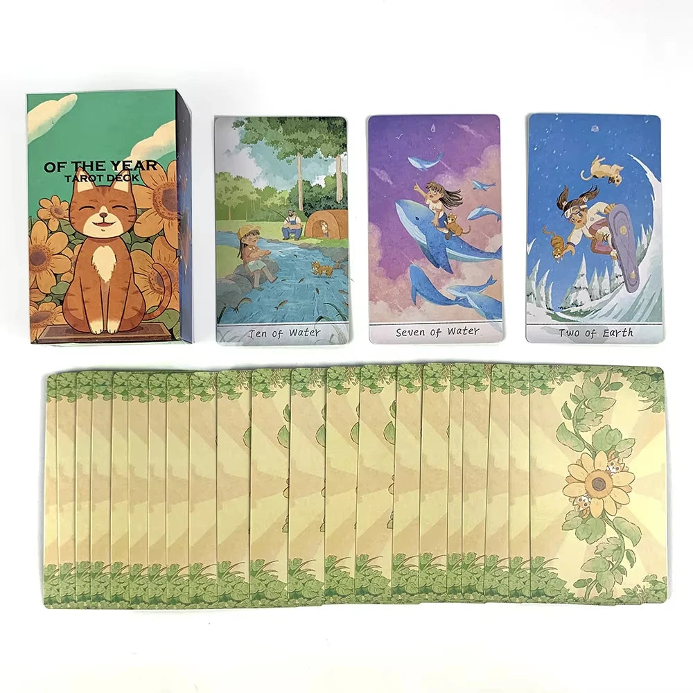 Of The Year Tarot Deck – Cute Cartoon Character Cards for Friend Party Games & Creative Gift Collectors