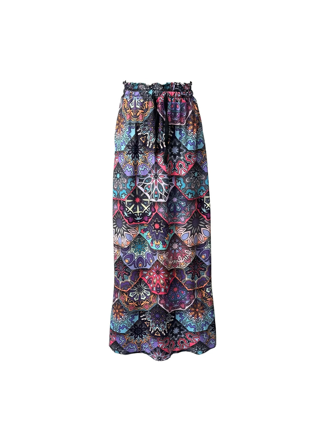 🌟 Wish Spring/Summer New Bohemian Women's Loose 3D Digital Printed High Waist Skirt﻿