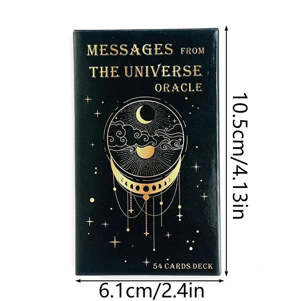 Messages From The Universe Oracle Deck – 54 Cards English Edition for Fate Divination & Family Party Games