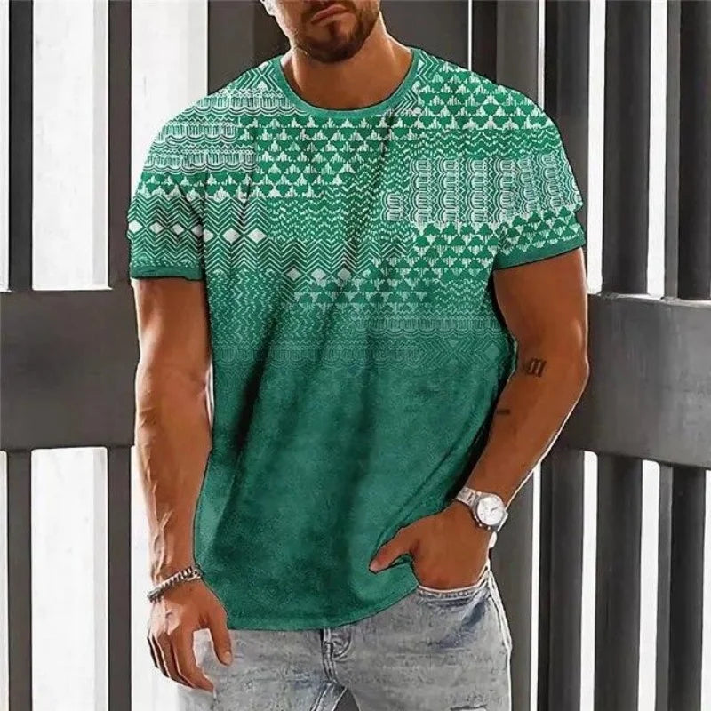 ✨ The Luxury Retro Ethnic Edition: Premium Men’s 3D Printed T-Shirt – High-Definition Colorful Tribal Graphic Print, Breathable Quick-Dry Performance Fabric, and Sophisticated Oversized Luxury Streetwear Tee Tshirt-YSY46984