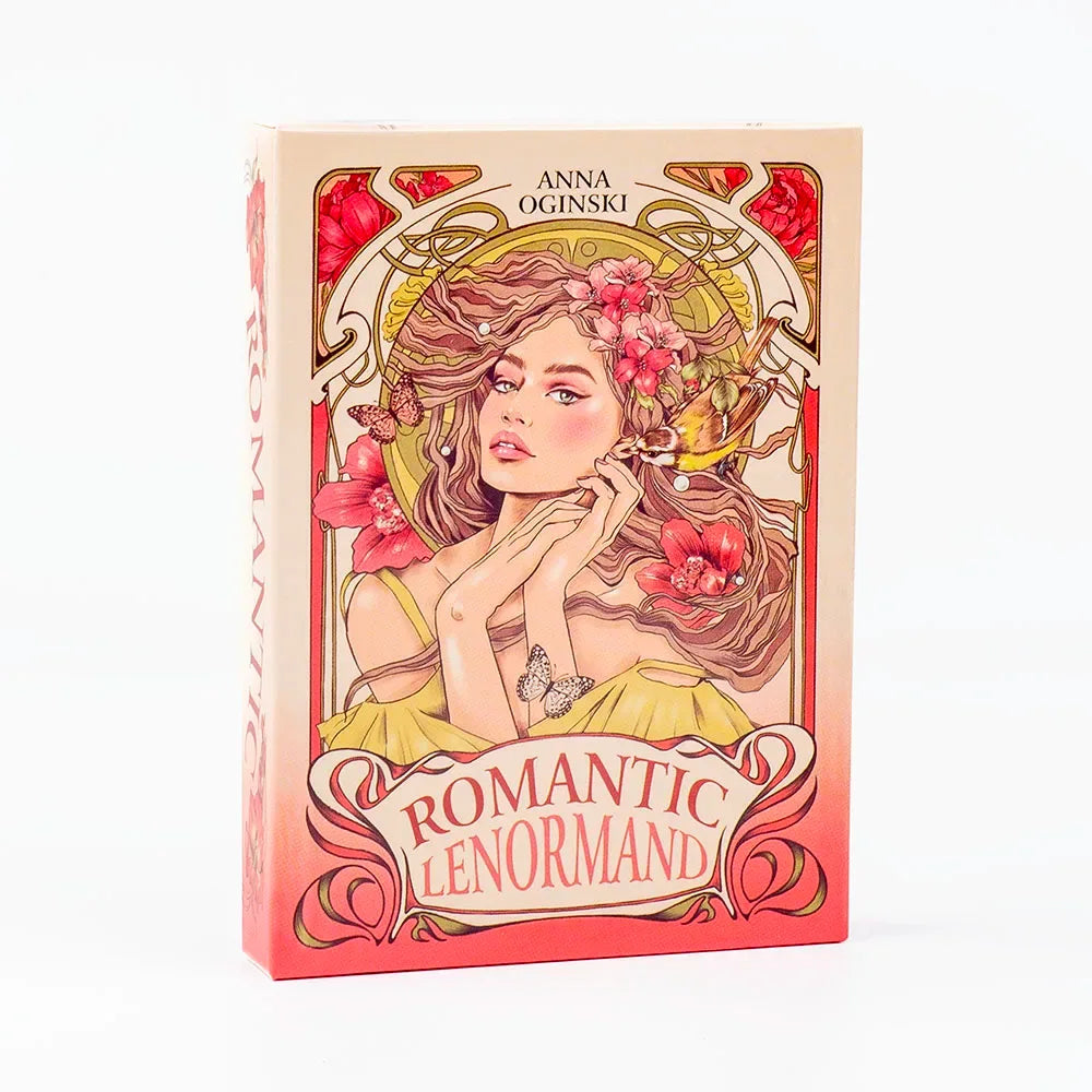 🌸 Romantic Lenormand Oracle Cards – 37 Cards | Art Nouveau Floral Motifs | English Edition | Party Board & Playing Game | Elegant and Intuitive Deck