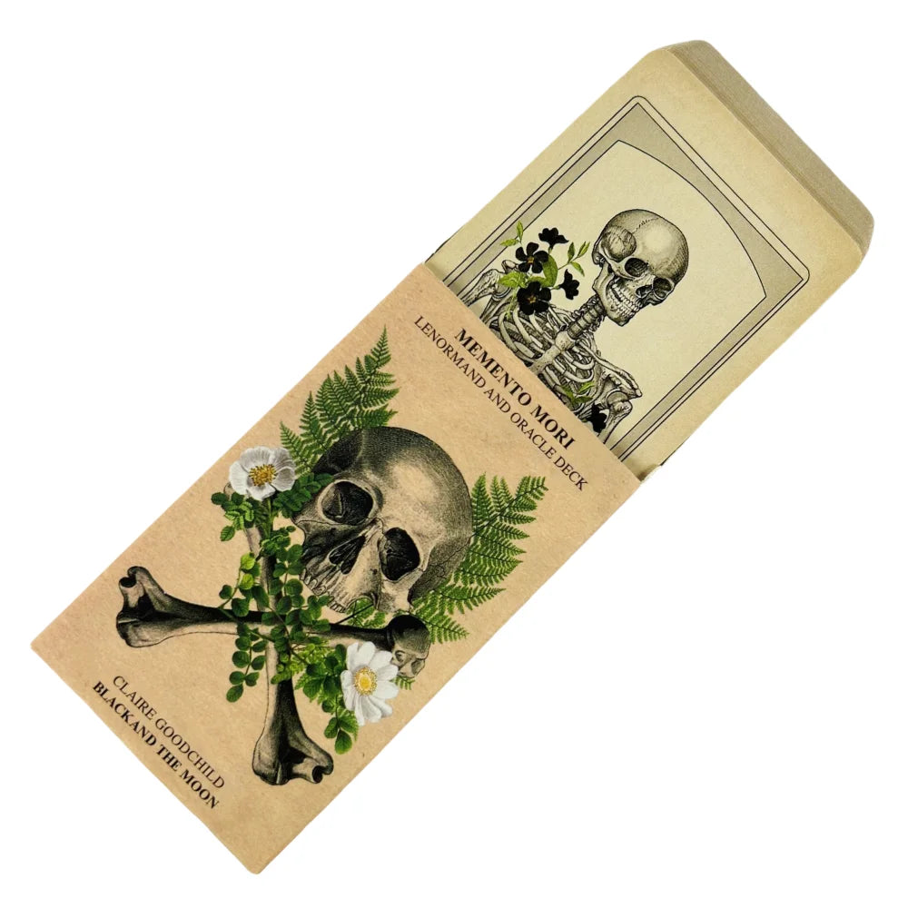 🖤Memento Mori Lenormand and Oracle Deck – 85-Card Tarot and Lenormand Hybrid for Deep Divination, Fate Connection & Family Board Game Fun