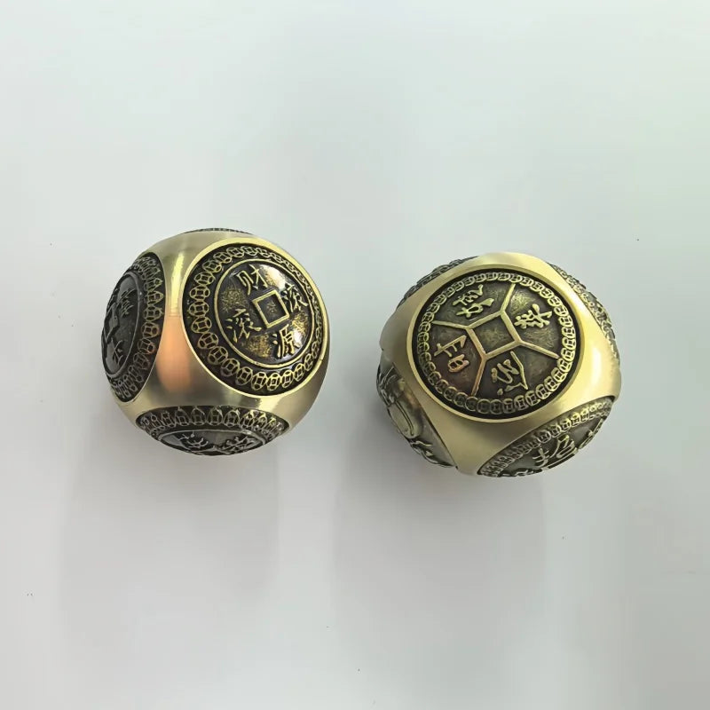 Six-Faced Chinese Lucky Coin Spinner – Rotating Fidget Toy for Stress Relief, Anxiety Reduction, and Focus Enhancement