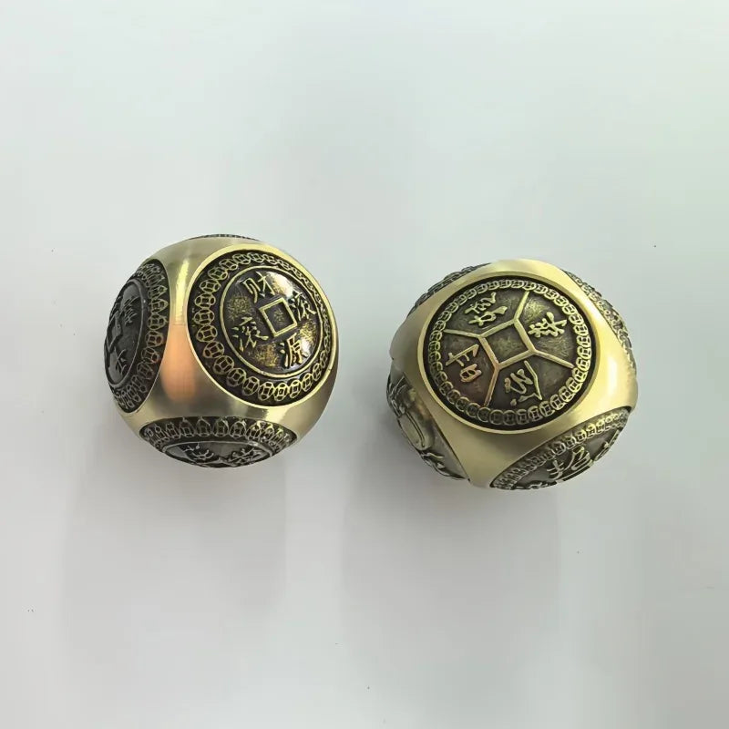 Six-Faced Chinese Lucky Coin Spinner – Rotating Fidget Toy for Stress Relief, Anxiety Reduction, and Focus Enhancement