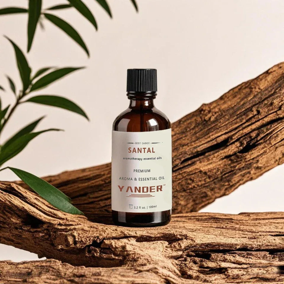 🌿 YANDER 100ml Sandalwood Essential Oil – Aromatic Woody Fragrance, Original Amber Leather No.33 Unisex Eau De Parfum Santal﻿ Essential Oil
