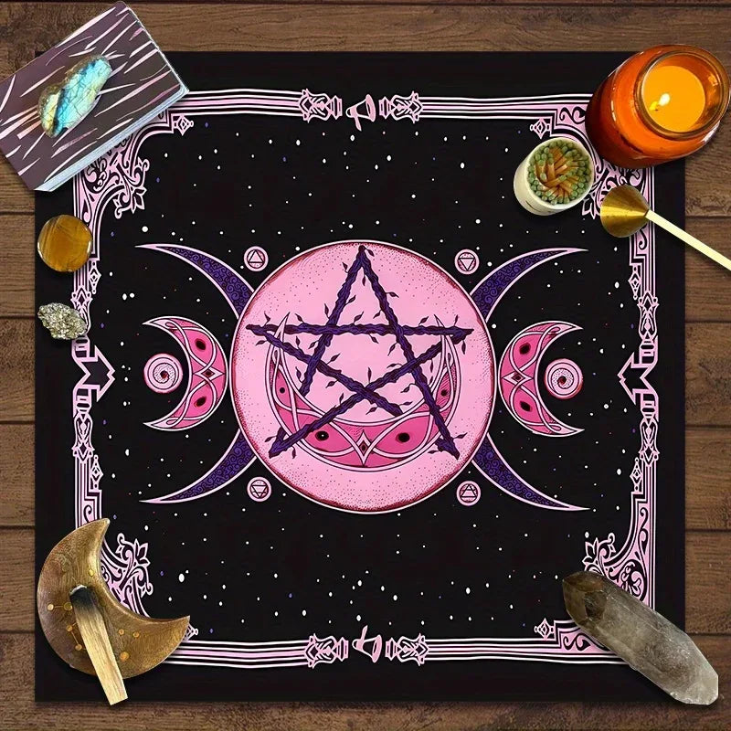 🃏 VIKAMA Enchanted Forest Tarot Tablecloth – Waterproof Fairy Goddess Altar Cloth for Tarot Divination, Theme Café & Immersive Gaming Tables YLB-786