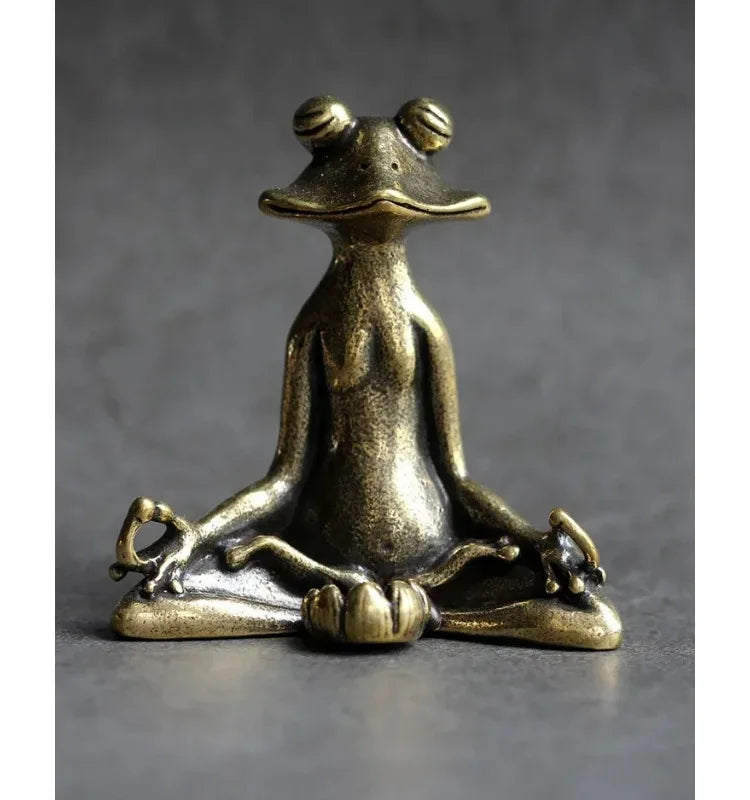 🐸 Retro Copperware Zen Frog Incense Holder – Solid Pure Copper Tea Pet & Aromatherapy Ornament | Handmade Meditation Décor | Free Shipping