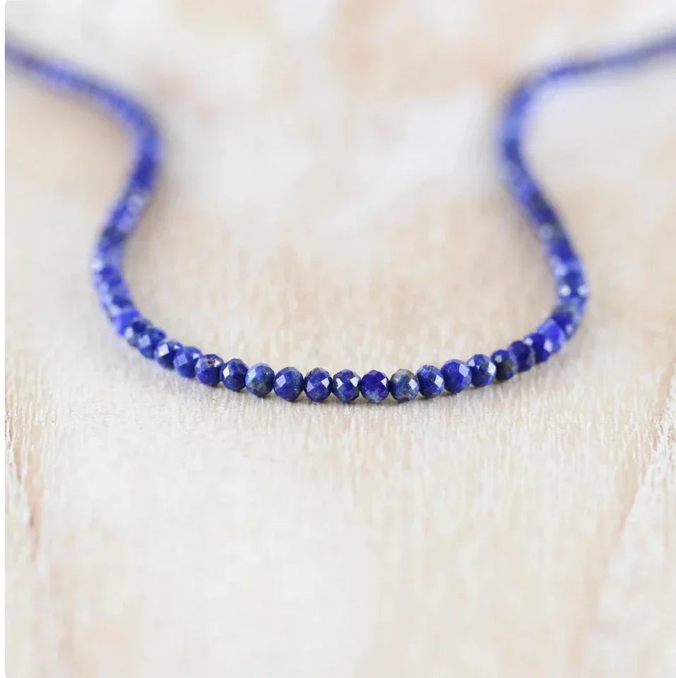 ✨ Yellow & Blue Sapphire Gemstone Beaded Necklace – Elegant Natural Birthstone Jewelry for Celebration and Balance