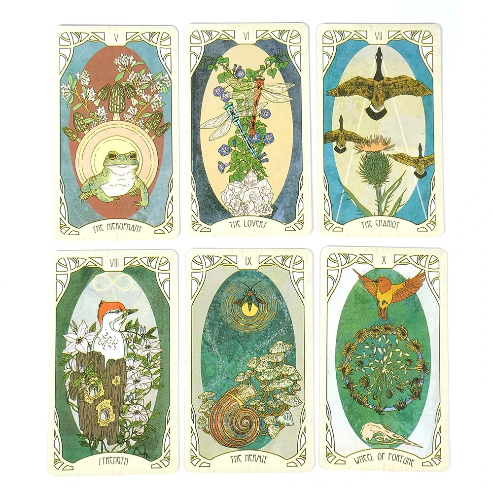 🌿 Forager's Daughter Tarot Deck – 83 Cards | Nature-Inspired Tarot with Rich Symbolism | Compact 10.3 x 6 cm Size | Divination & Family Board Game | No Paper Guidebook Included